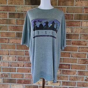 Texas Tshirt Gray Western Cowboy Size XL Vintage 90s Single Stitch Short Sleeve